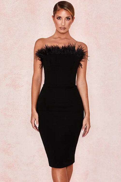 Luxury Black Bandage Party Dress